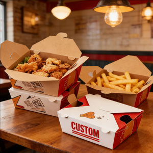 กล่องเบนโตะกระดาษคราฟท์แบบใช้แล้วทิ้งสำหรับอาหารจานด่วน กล่องบรรจุภัณฑ์สำหรับซื้อกลับบ้านพร้อมตัวแบ่งช่อง รูปทรงสี่เหลี่ยมผืนผ้า เป็นมิตรกับสิ่งแวดล้อม สามารถปรับแต่งได้ - Product Image 6