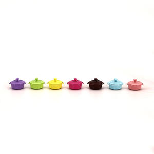 Poupée Cuisine Jouet Alimentaire Alliage Pot Soupe Pot Meubles Modèle Miniature Métal Charbon Poêle Cuisine Et Jouer Maison Jouets - Product Image 6