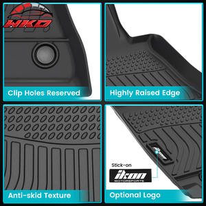 Alfombrillas para Benz Clase C W206 Sedán 4 Puertas 2022-2025, TPE, para Todo Clima, Antideslizantes, 3 Piezas, Impermeables, Alfombras Moldeadas en 3D - Product Image 3