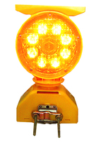 Feux de signalisation routière solaires haute puissance à 16 LED, visibilité de 1000 m, indice de protection IP66, clignotants, en matériau PC/ABS, pour travaux de construction et de voirie