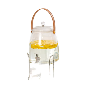 Carafe à boisson froide transparente grande capacité en plastique écologique avec <span class=keywords><strong>robinet</strong></span> pour thé aux fruits et boissons aux herbes – Design moderne - Product Image 1