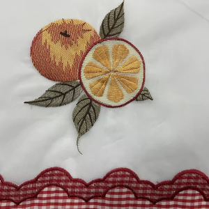Personalizado multicolor <span class=keywords><strong>de</strong></span> la fruta bordada 100% poliéster gasa Chenille <span class=keywords><strong>cocina</strong></span> cortina tela tejida rollo embalado - Product Image 6