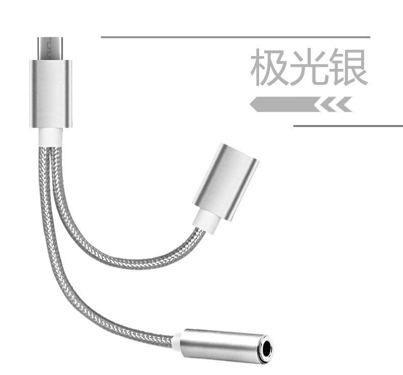 ประเภทอะนาล็อก-C ถึง3.5มม. เงิน