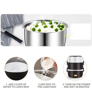 กล่องข้าวสแตนเลสสองชั้นสำหรับอุ่นอาหารขายส่ง - Product Image 3