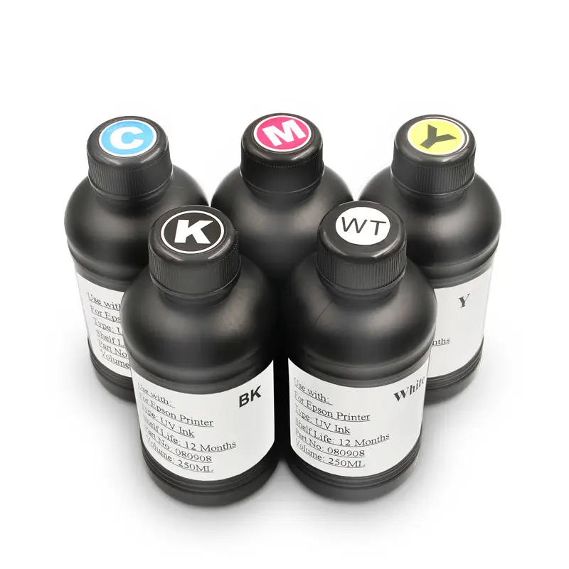 Ocbestjet tinta uv para impressora, 250ml, led, impressão uv para epson l805, dx5, dx7, r1900, r2000, rl800
