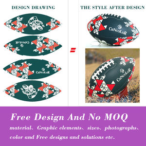 Özel boyut 9 resmi amerikan futbolu PVC deri baskılı Logo özel renk OEM eğitim maçları için kullanılabilir-fabrika örnek - Product Image 5