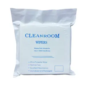 Cleanroom Wipers औद्योगिक printhead wipers धूल से मुक्त कपड़ा 100% पॉलिएस्टर डबल बुनना साफ कमरे Wipers