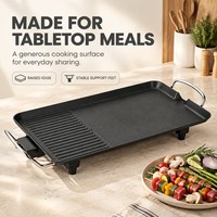 Plaque de barbecue électrique multifonctionnelle à faible fumée pour table, usage domestique et extérieur, 2000W 220V, compatible UE/Royaume-Uni/États-Unis, intérieur/extérieur