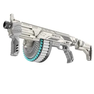 Pistolet jouet M32 Fire Bull pour garçons jouant à longue portée, Blaster en mousse à balles souples avec grande capacité 40 fléchettes, roue rotative Mag