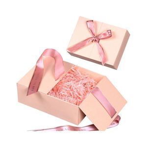 Birthday Set Boxes Packaging Big Pack Beauty Magnetic Bow Flower Black Gift Box With Lid