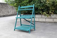 Serre de jardin Stockage Pot de fleurs en bois Support à 3 niveaux Étagère pliante Présentoir