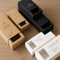 Kotak Kemasan Kertas Kraft 2mm Custom Print, Kotak Kemasan Perhiasan Kosmetik Buatan Tangan, Kotak Selongsong Kertas Kerajinan