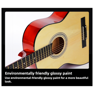 Jelo AG-3 Guitare basse ténor classique acoustique de 36 pouces avec 6 cordes en cuivre Design archtop classique Basswood à gamme étendue - Product Image 5