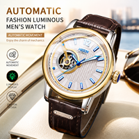 Montre mécanique automatique de luxe pour homme 2026, étanche, lumineuse, de loisirs, design ajouré, tendance