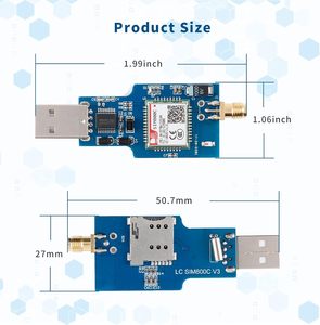Sim800c Quad-band GSM/GPRS mô-đun USB với BT SMS 850/900/1800/1900MHz 2G/3G/4G Micro Sim thẻ hỗ trợ - Product Image 3