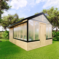 Serre de jardin écologique en cèdre avec structure en bois, facilement assemblable, cabane en bois pour intérieur/extérieur, bois traité sous pression
