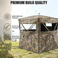 Carpa de Caza Distributor Hub, Totalmente Opaca, Camuflaje, Impermeable, con Estacas de Alta Calidad, Profesional y Resistente