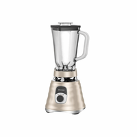 Blender de table électrique 1000W, pot en verre de 1,25L, lames en acier inoxydable à double couche, contrôle à 4 vitesses, usage domestique multifonctionnel