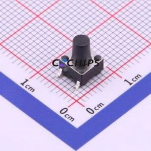 TS-1002S-BR08516 Tactile Switch SMD-4P,6x6mm Switch Single Pole Single Throw Round Button 1.6N Vertical Mount - Product Image 1
