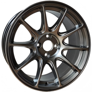 Jantes en alliage d'aluminium moulé par flux formant gris canon de <span class=keywords><strong>14</strong></span>, 15 et 16 <span class=keywords><strong>pouces</strong></span>, 4x100, <span class=keywords><strong>4x108</strong></span>, 4x114.3 pour voitures particulières - Product Image 1
