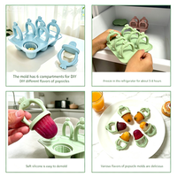 Moule à glaces mini en silicone de qualité alimentaire Eversoul, facile à démouler, pour les bébés et les tout-petits, pour la fabrication de glaces maison
