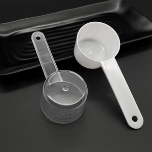 Cucharas Medidoras de Plástico de 20g 40ml para Polvos de Creatina, Recetas de Cocina, Material PP de Grado Alimenticio, Blanco Transparente - Product Image 5