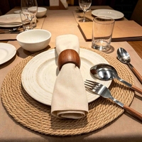 Porte-serviettes de table en bois d'acacia fait main, classique, pour la vie quotidienne, Thanksgiving, Noël, fêtes, décoration de ferme