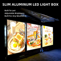 Bannière publicitaire portable avec logo personnalisé, impression rétroéclairée, affiche rectangulaire A4 en aluminium, écran LED intérieur, film promotionnel ultra-lumineux