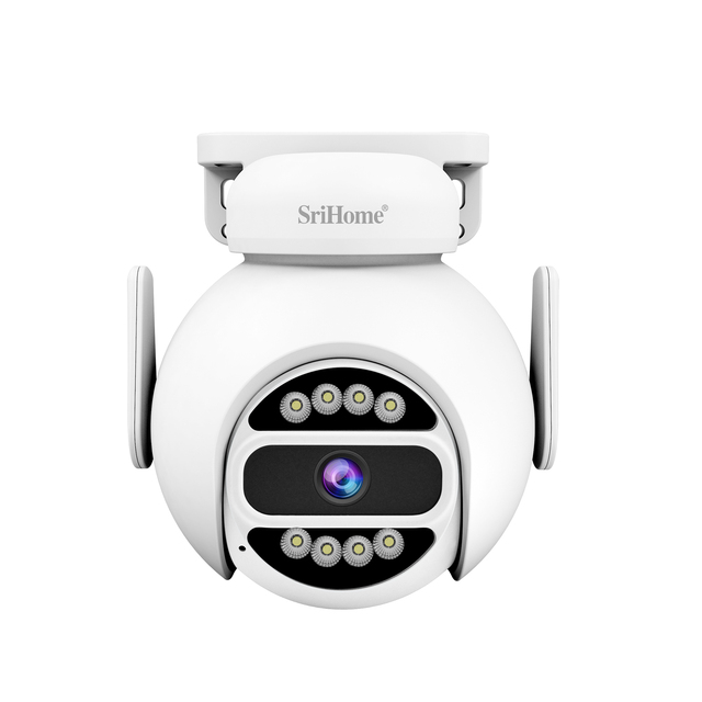 SriHome SH047 4MP HD Outdoor Waterproof PTZ IP CCTV Camera Support Two-Way Audio and Full Color Night Vision