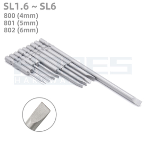 S2 hợp kim khe bit với 800 801 802 Vòng Shank sl1.6 <span class=keywords><strong>2</strong></span> <span class=keywords><strong>2</strong></span>.5 3 4 5 6mm phẳng <span class=keywords><strong>Screwdriver</strong></span> Chiều dài 40 60 100mm công cụ điện - Product Image 1
