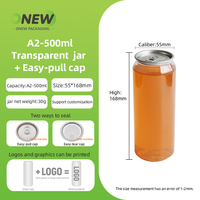 Prix d'usine – Canettes en plastique PET sans BPA de 250 ml, 330 ml, 355 ml, 500 ml avec anneau de traction et couvercle scellé pour sodas, boissons et thés au lait