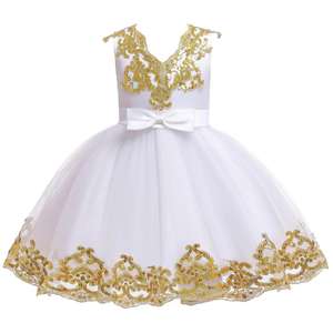 Vestidos de Princesa para Niñas, Vestidos de Fiesta con Lazo de Malla y Flores para Bebés, Vestidos de Lentejuelas para Niñas - Product Image 2