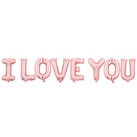 Ballons en feuille d'aluminium de 16 pouces, lettres « Je t'aime », ballons en mylar pour la décoration de fête de naissance, de mariage ou d'anniversaire