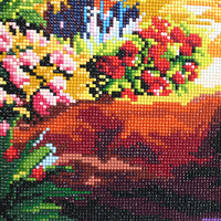 VANCY ARTS Premium Big Gem 46x56cm Full Drill Kit de peinture diamant pour paysage de plage DIY pour adultes