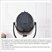 Sèche-cheveux professionnel sur pied pour salon, 1000W, double tension, vent puissant, capot ouvert, minuterie, pour coiffure bouclée