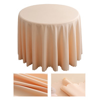 Couvertures de table rondes en tissu polyester de style simple pour les mariages et les fêtes tissées dans des vêtements à motif fantaisie