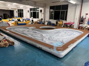 Anti Kwallen Opblaasbaar Zwembad Met Net Drijvende Eiland Tent Oceaan Eva Opblaasbare Zee Zwembad Anti Kwallen Zwembad Opblaasbaar - Product Image 3