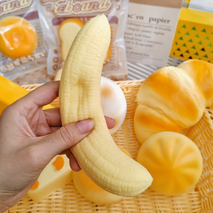 PU Toy Food Slow Rebound Squeeze Fun Toast Bread Cute Stress-Relief Soft Squishy Toy - Product Image 1