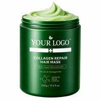 Crème réparatrice pour cheveux au collagène biologique, cheveux abîmés, hydratante, nourrissante, réparation des dommages, soin capillaire professionnel