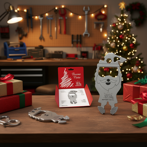 Apribottiglie Multifunzione in Metallo a Forma di Auto di Babbo Natale, Regalo Natalizio, Strumento per Riparazione Auto - Product Image 3