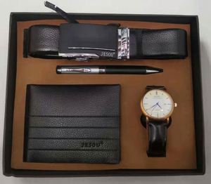 Wholesale High Quality Men's Business Cooperation <b>Gift</b> <b>Set</b> with PU Leather Wallet + Belt + Quartz Watch + Pen - Product Image 6