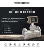 LWGQ DN25-300 Digital Gas Turbine Flow Meter 24VDC Battery Powered for Natural Gas Nitrogen Compressed Air Measurement Flowmeter