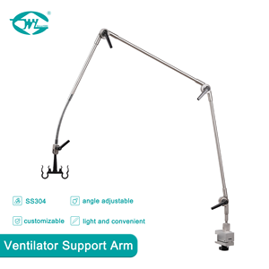 Ventilateur de transport médical WEIYE avec bras articulé à 3 membres, support de tube de 12 mm de diamètre, circuit respiratoire, <span class=keywords><strong>chariot</strong></span> d'hôpital - Product Image 3