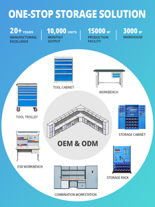 72-Inch Customizable Modular Steel Roller Toolbox <strong>Workbench</strong> Drawer Cabinets Set OBM/OEM <strong>Metal</strong> <strong>Workbench</strong> for Garages - Product Image 5