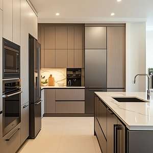 Gabinete de Cocina Modular de Melamina, Venta Caliente 2025, Juego de Muebles de Cocina Modernos - Product Image 4