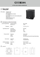 Caisson de basses actif TB12SP 1000W, haut-parleur de basses professionnel haute puissance pour sonorisation de scène, DJ, événements en club