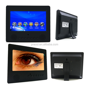 Cadre photo numérique <span class=keywords><strong>de</strong></span> 7 pouces avec nouveau design boutons <span class=keywords><strong>avant</strong></span> té<span class=keywords><strong>l</strong></span>écommande lecture vidéo MP4/AVI Audio MP3 caractéristiques fonction d'horloge - Product Image 5