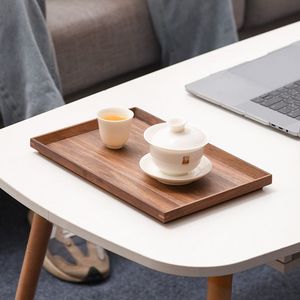 Solid Wood Tray <b>Rectangle</b> Japanese Style Tea Serving Plate <b>Coffee</b> <b>Table</b> Dessert Platter Household Storage Dish - Product Image 5
