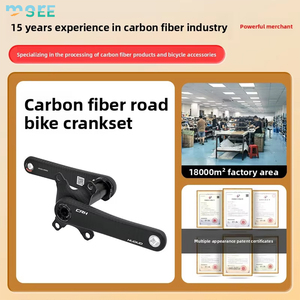 Juego de <span class=keywords><strong>Bielas</strong></span> para Bicicleta de Montaña SeeMore, Eje de Aluminio, Fibra de <span class=keywords><strong>Carbono</strong></span>, Montaje Directo, Compatible con EASTON - Product Image 2