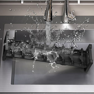 خزانة إدراج رف أطباق من الألومنيوم عمودي ، خزائن المطبخ ، منظم تخزين ، حامل تخزين أطباق قابل للتعديل - Product Image 5